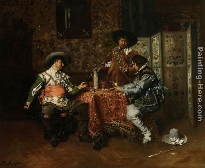 Ferdinand Roybet A Game of Cards